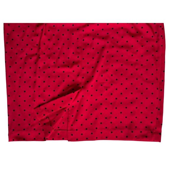 Ms Chaus Womens Dress Long Sleeve Red & Black Polka Dot Size 12 Vintage Holiday - Picture 10 of 11